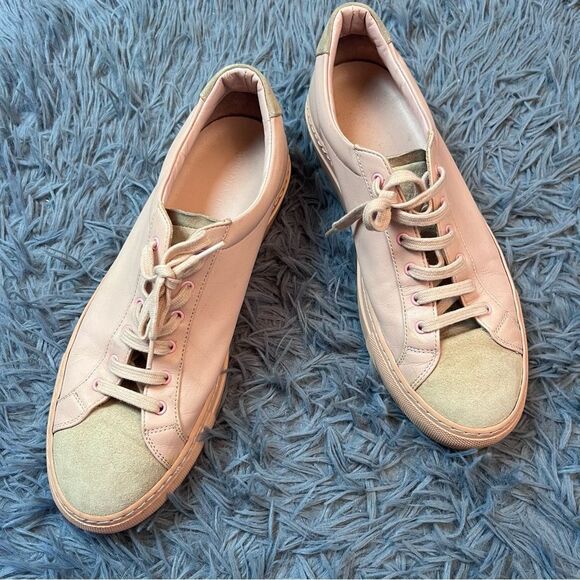 Common Projects Pink Leather Suede Sneakers Size 39 / 9 - Picture 1 of 8